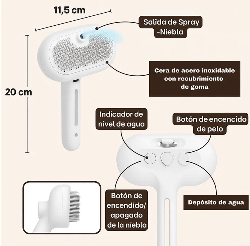Leave your pet spotless with the 2-in-1 dryer brush