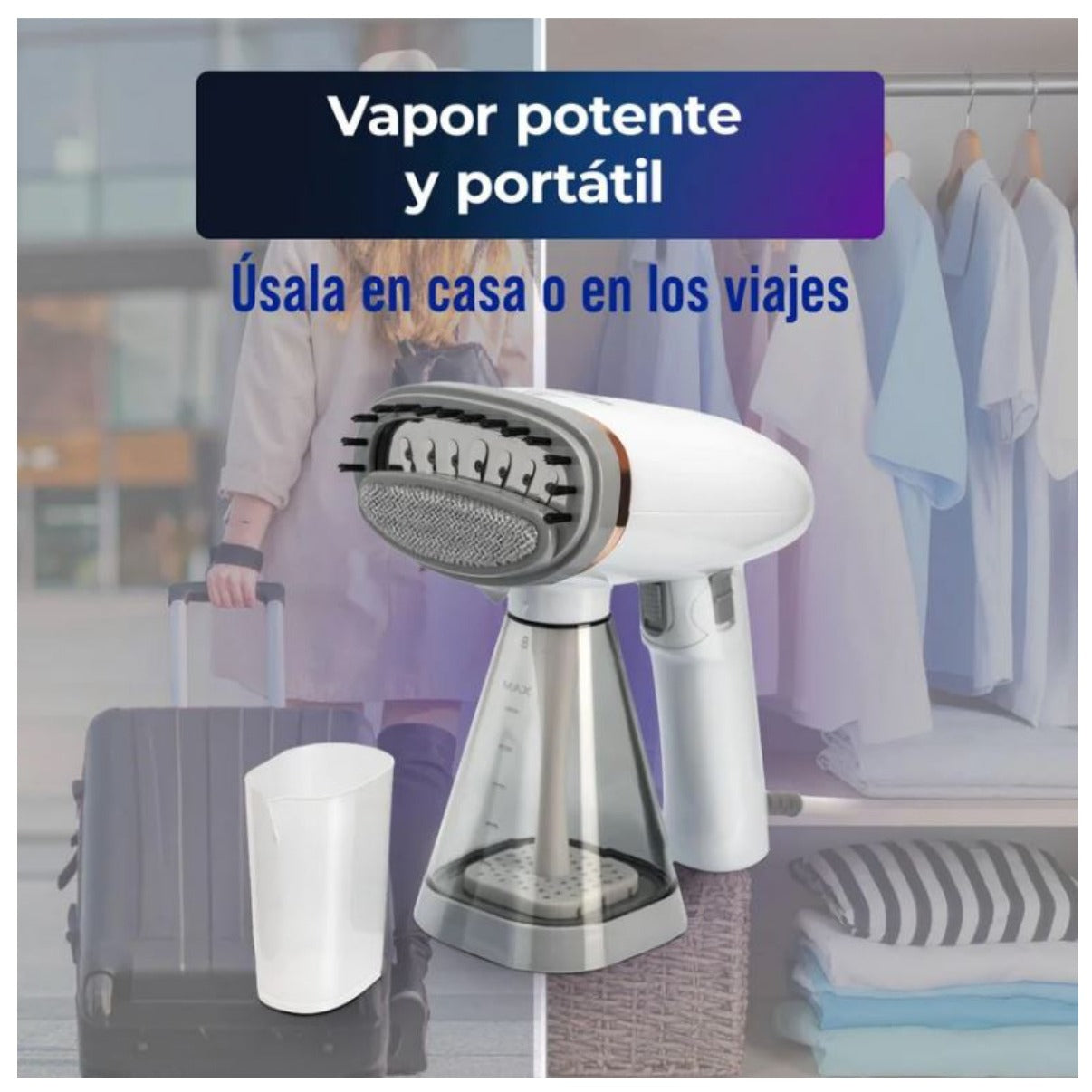 Despídete de las arrugas en minutos con la plancha a vapor vertical