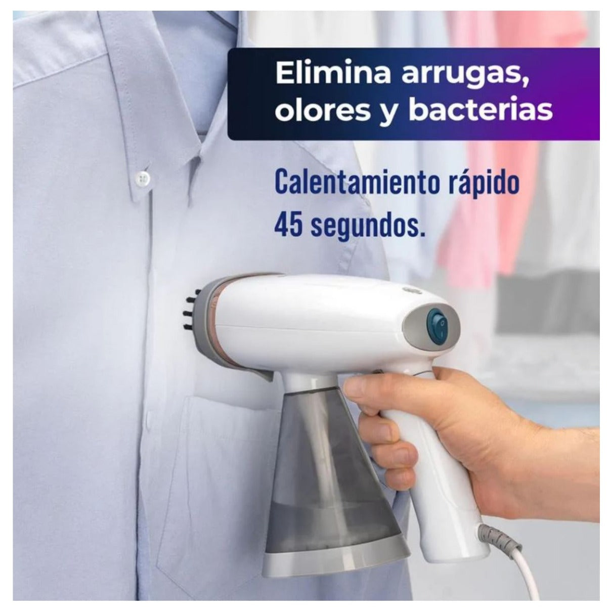 Despídete de las arrugas en minutos con la plancha a vapor vertical
