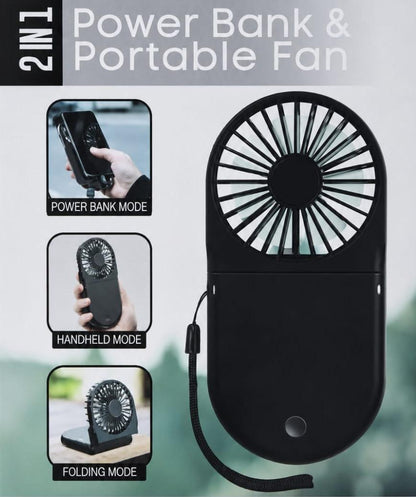 Power Bank y ventilador de mano/ escritorio